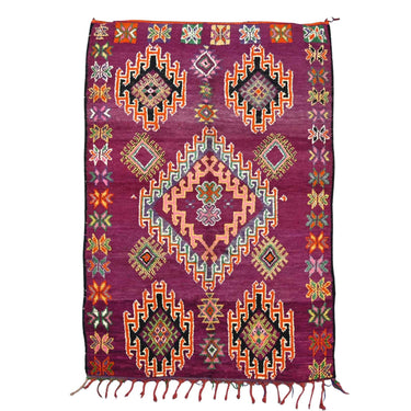 Vintage Moroccan Abstract Rug 5.2 x 8.7 ft / 160 x 267 cm - Ettilux Home